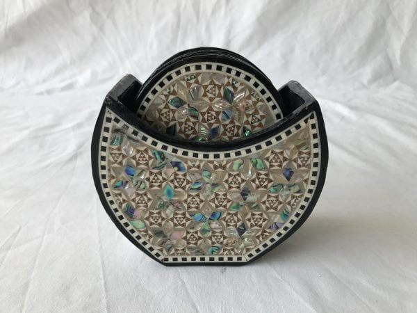 Coasters Set with Holder 7 Pieces 949S13b