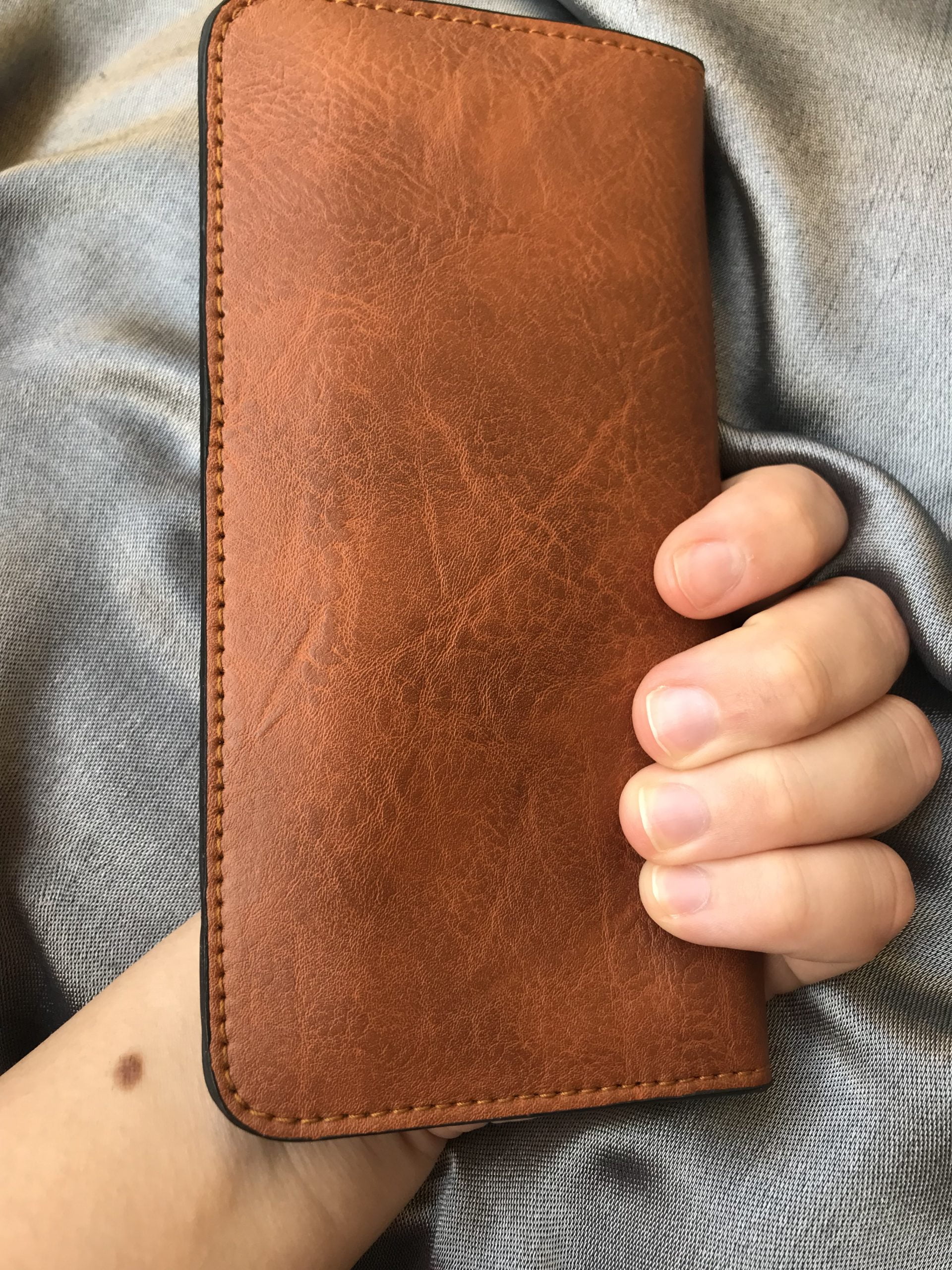 Havana Leather Wallet for Men Long Series, Bifolding , with Mobile Holder, Gift for Him, No Brand Printed, Gift for Men, 1971D04 Wallet