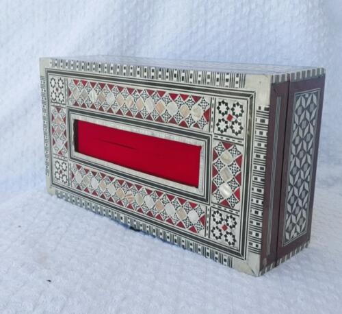 Mother of Pearl Inlay Wood Sadaf Tissue Box Cover 5X 1268a 28x16x8cm S02