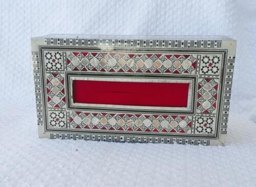 Mother of Pearl Inlay Wood Sadaf Tissue Box Cover 5X 1268c 28x16x8cm S02