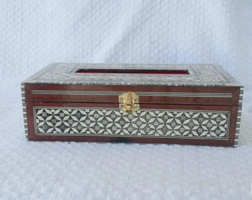 Mother of Pearl Inlay Wood Sadaf Tissue Box Cover 5X 1268g 28x16x8cm S02