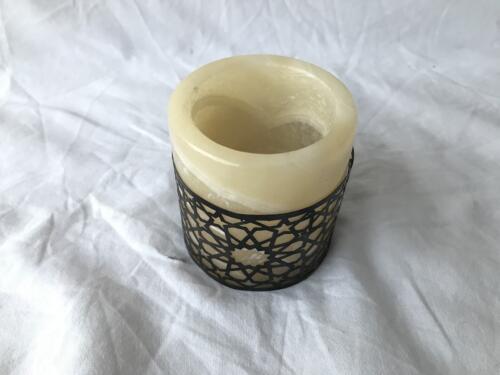 Brass Alabaster Candle Holder 225C03c