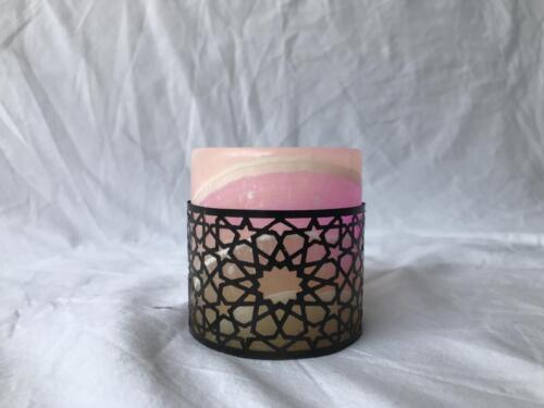 Brass Alabaster Candle Holder 225C03d