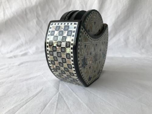 Coasters Set with Holder 7 Pieces 508S13b