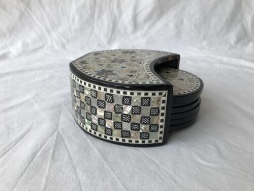 Coasters Set with Holder 7 Pieces 508S13d