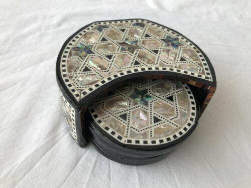 Coasters Set with Holder 7 Pieces 508S13g