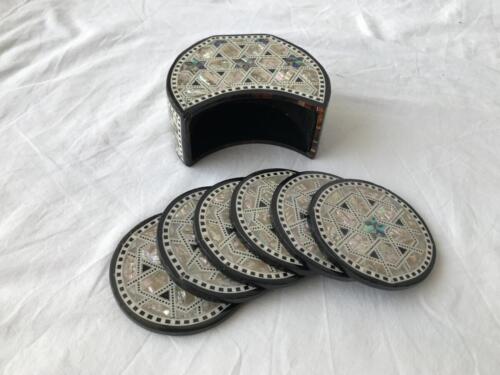 Coasters Set with Holder 7 Pieces 508S13h