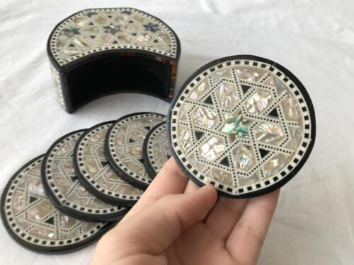 Coasters Set with Holder 7 Pieces 508S13i