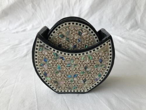 Coasters Set with Holder 7 Pieces 949S13b