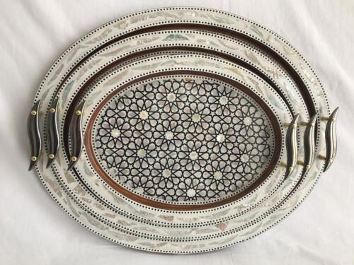 Serving Tray Set 3 Pieces Oval 456S04a