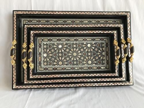 Serving Tray Set 3 Pieces Rectangular 663S13b